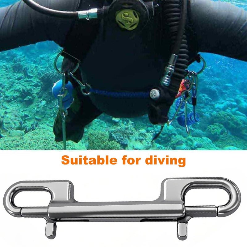 QAVBFA Double End Bolt Snap Hook – Heavy Duty Stainless Steel Double Eye Bolt Snap Hooks Buckle Chain Diving Clip for Diving (2) - Image 4